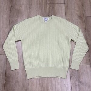 Ardi K Designer Collection Women's 100% Cashmere Cable Knit Sweater Green Small